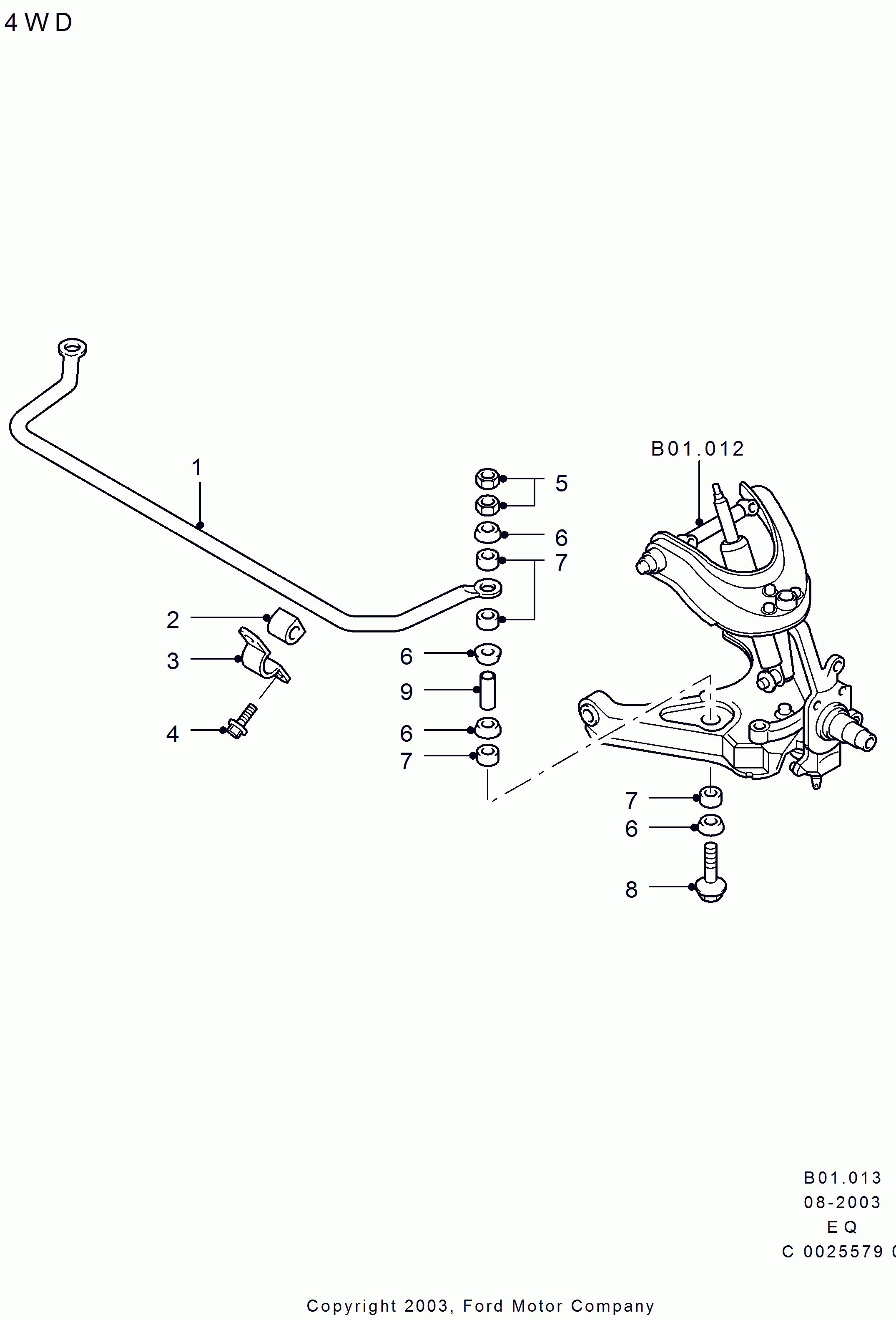 FORD 3 665 958 - Втулка, стабилизатор parts5.com