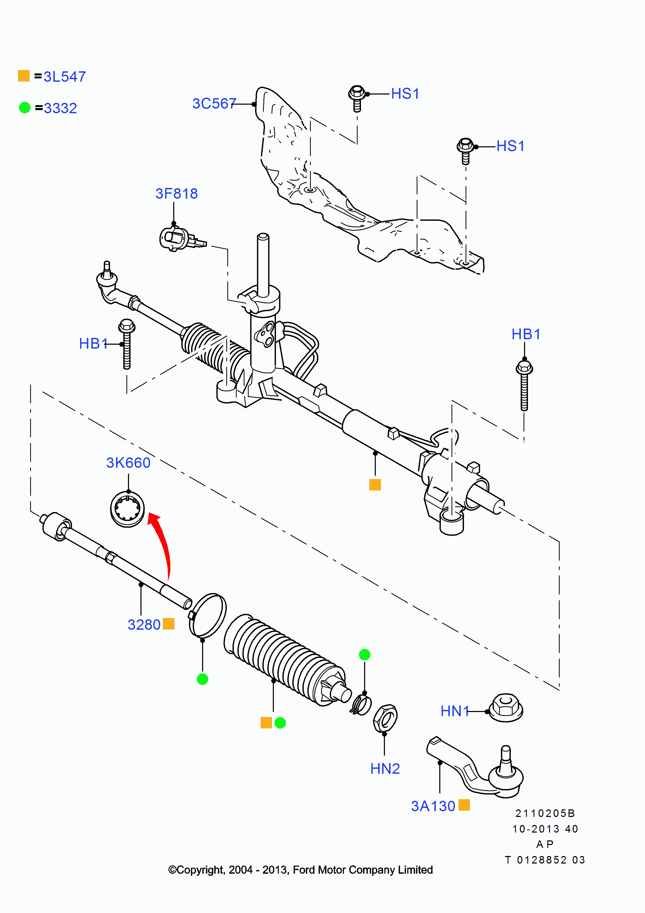 FORD 1730933 - Наконечник рулевой тяги, шарнир parts5.com