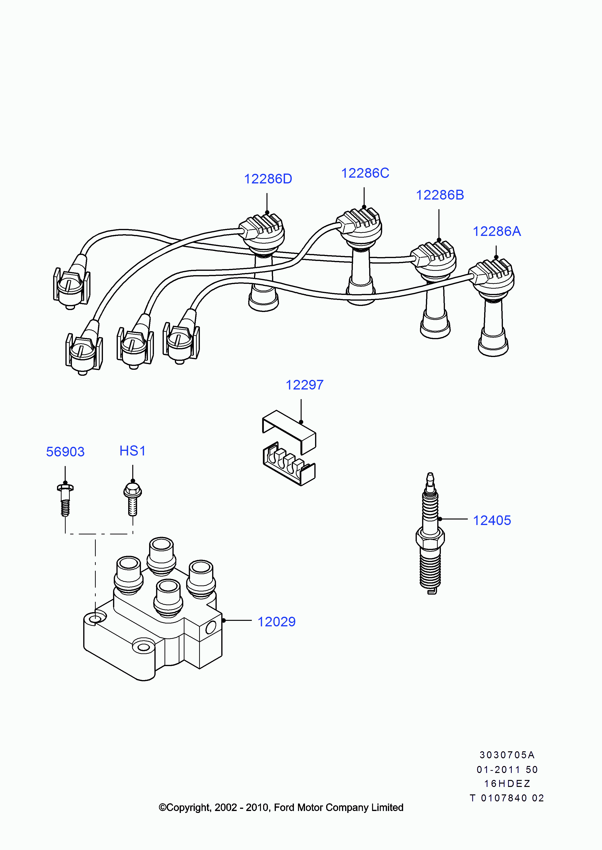 FORD 1 459 278 - Катушка зажигания parts5.com