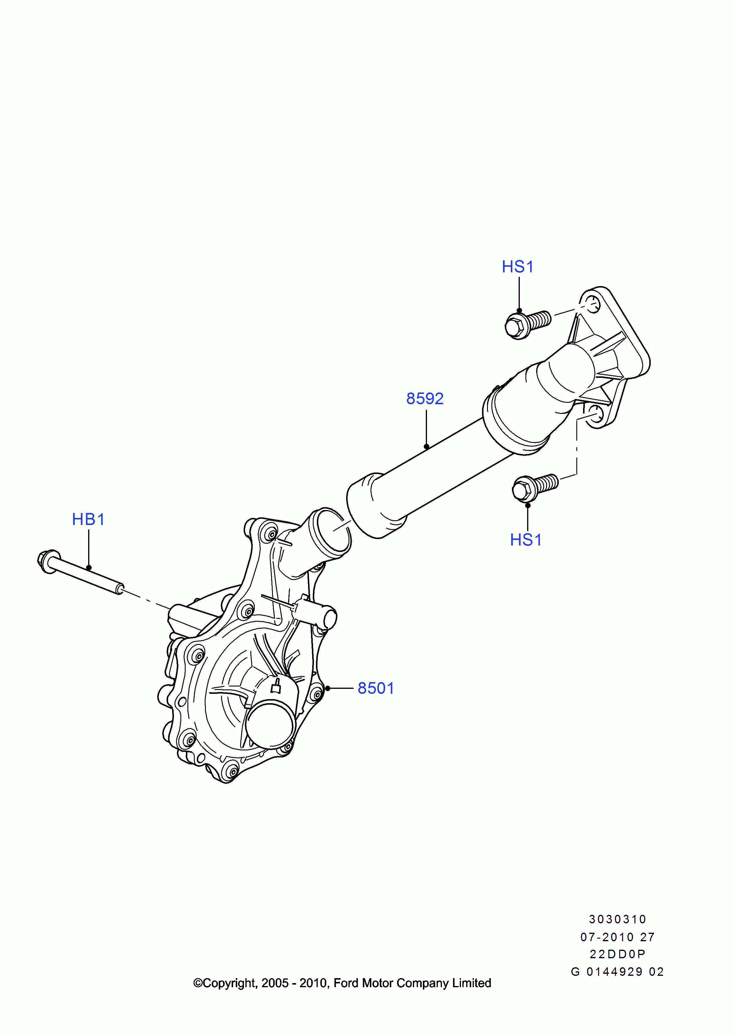 FORD 1 381 796 - Водяной насос parts5.com