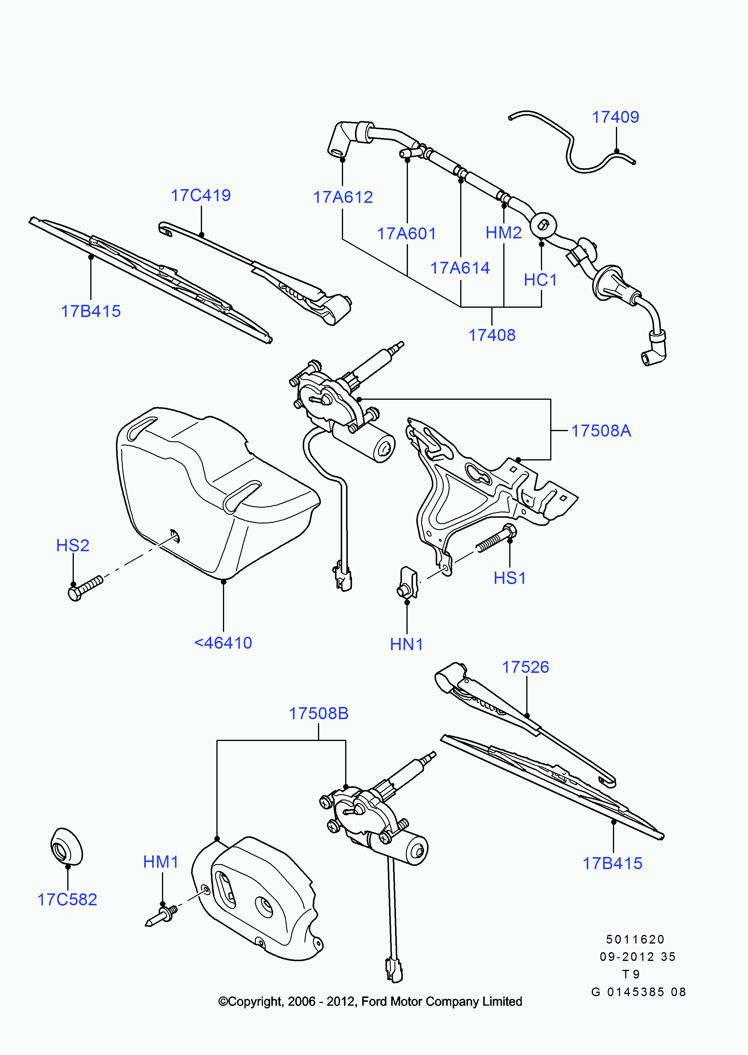 FORD 1 712 819 - Щетка стеклоочистителя parts5.com