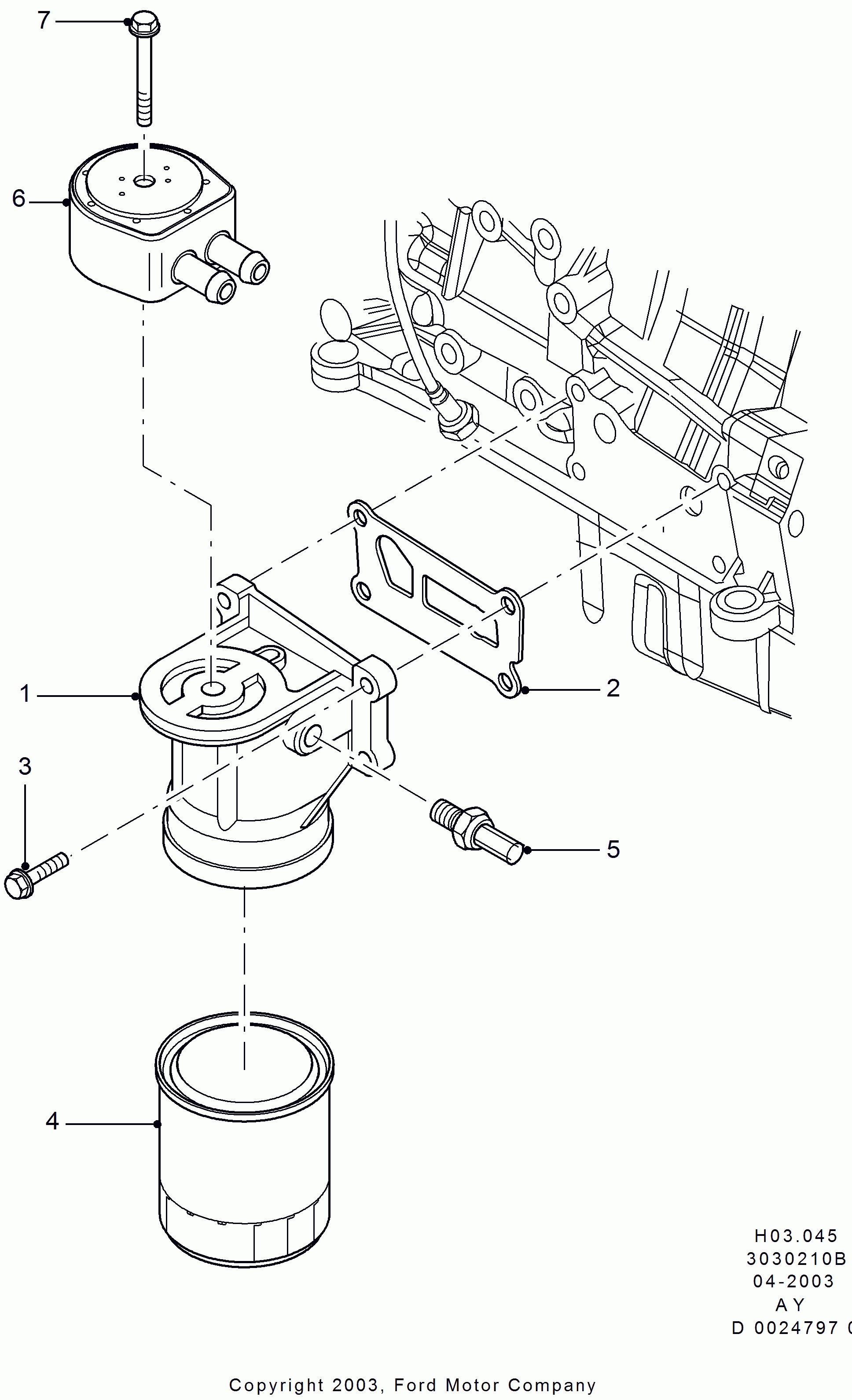 FORD 1 595 247 - Filtro de aceite parts5.com