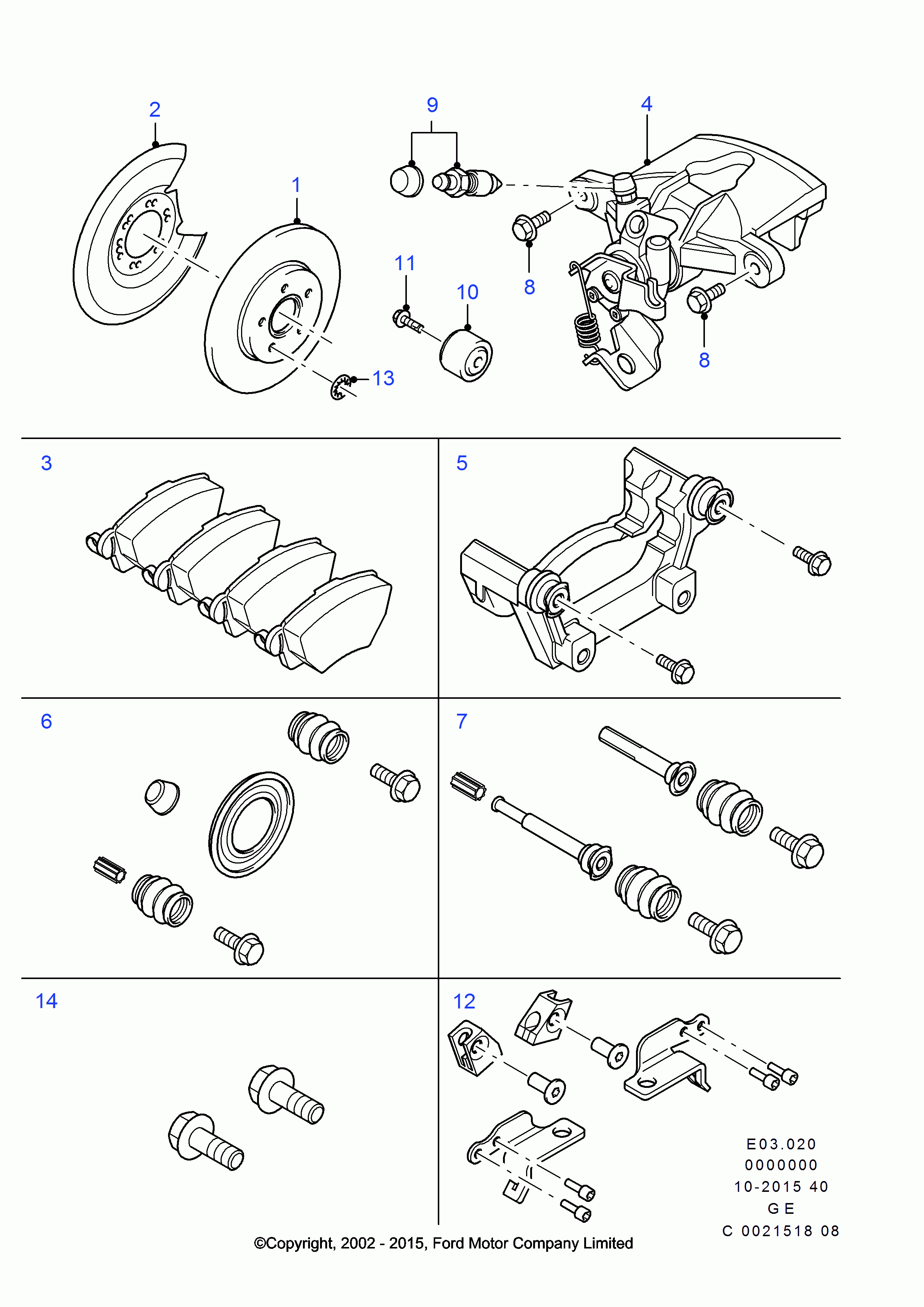 FORD 4861623 - Комплект направляющей гильзы parts5.com