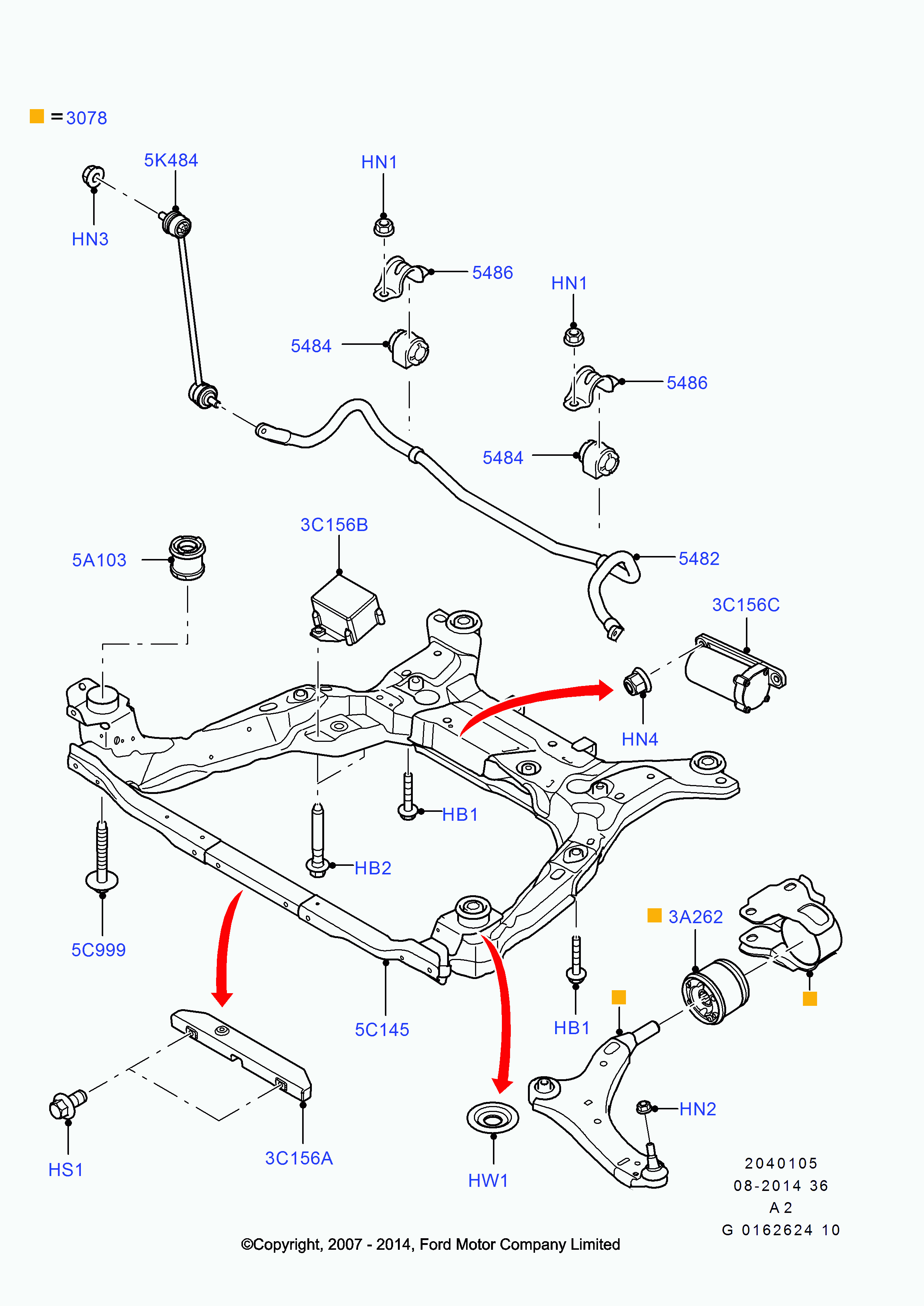 FORD 1507181* - Рычаг подвески колеса parts5.com