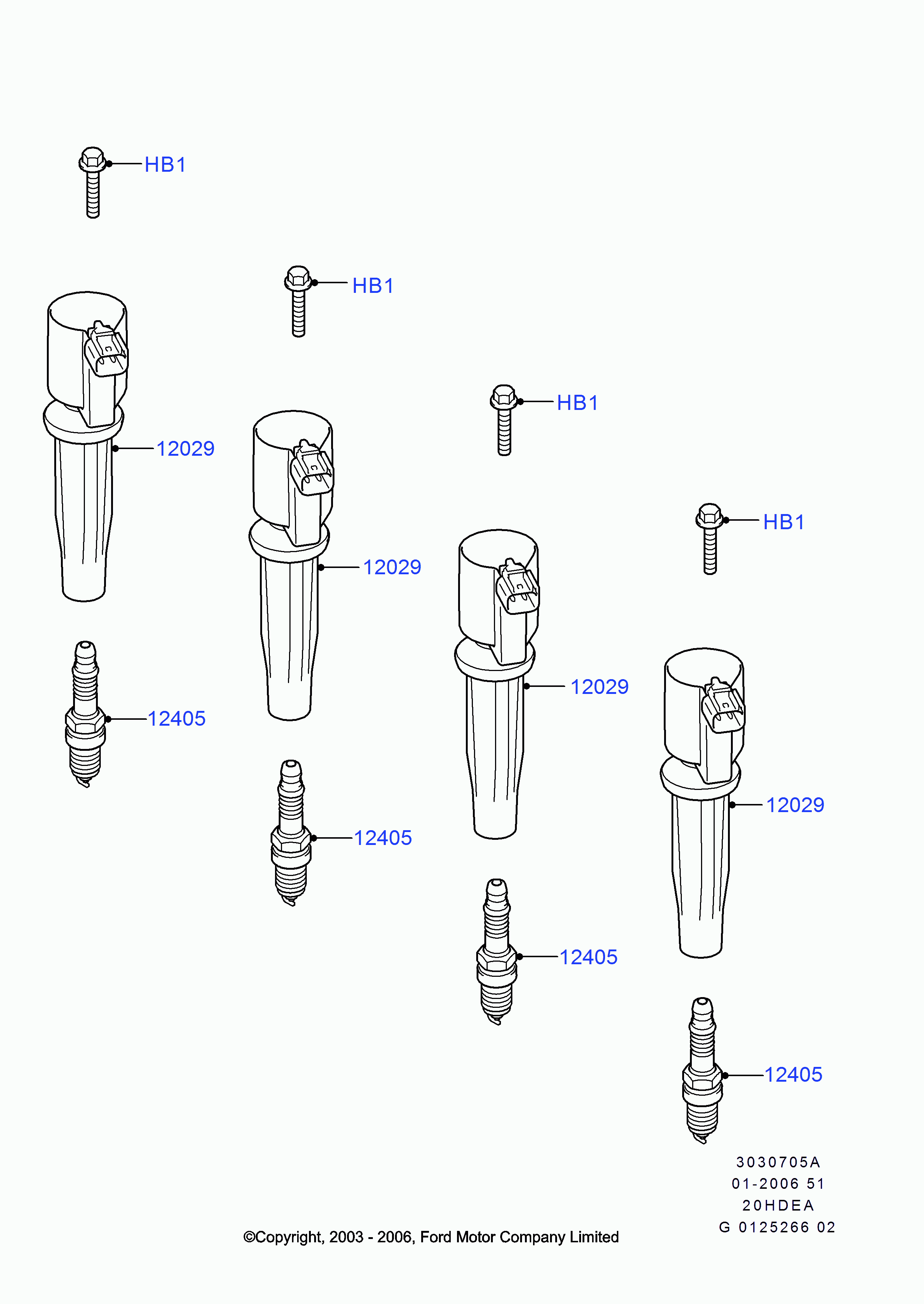 FORD 1369704 - Свеча зажигания parts5.com