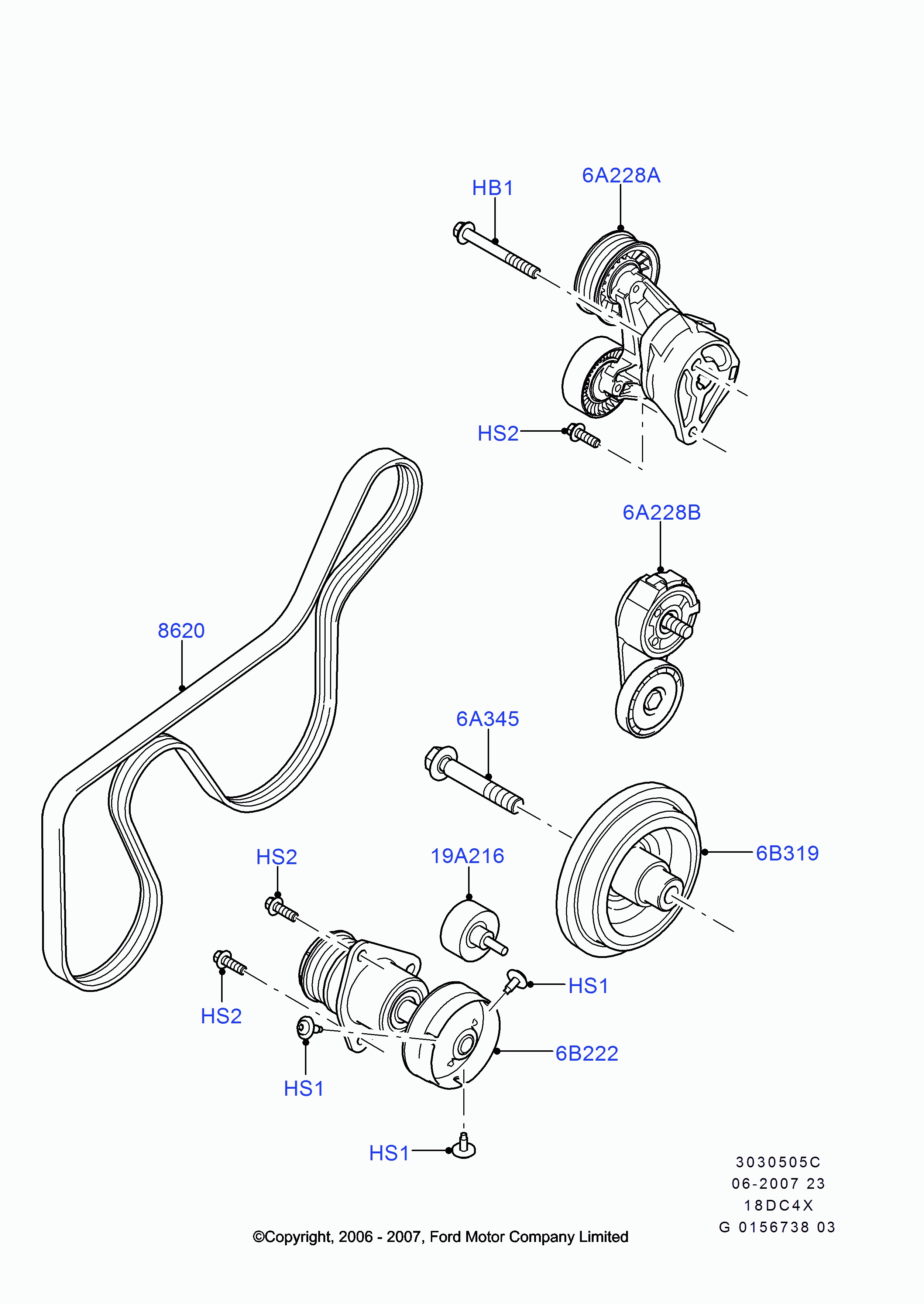 FORD 1367254 - Направляющий ролик, поликлиновый ремень parts5.com