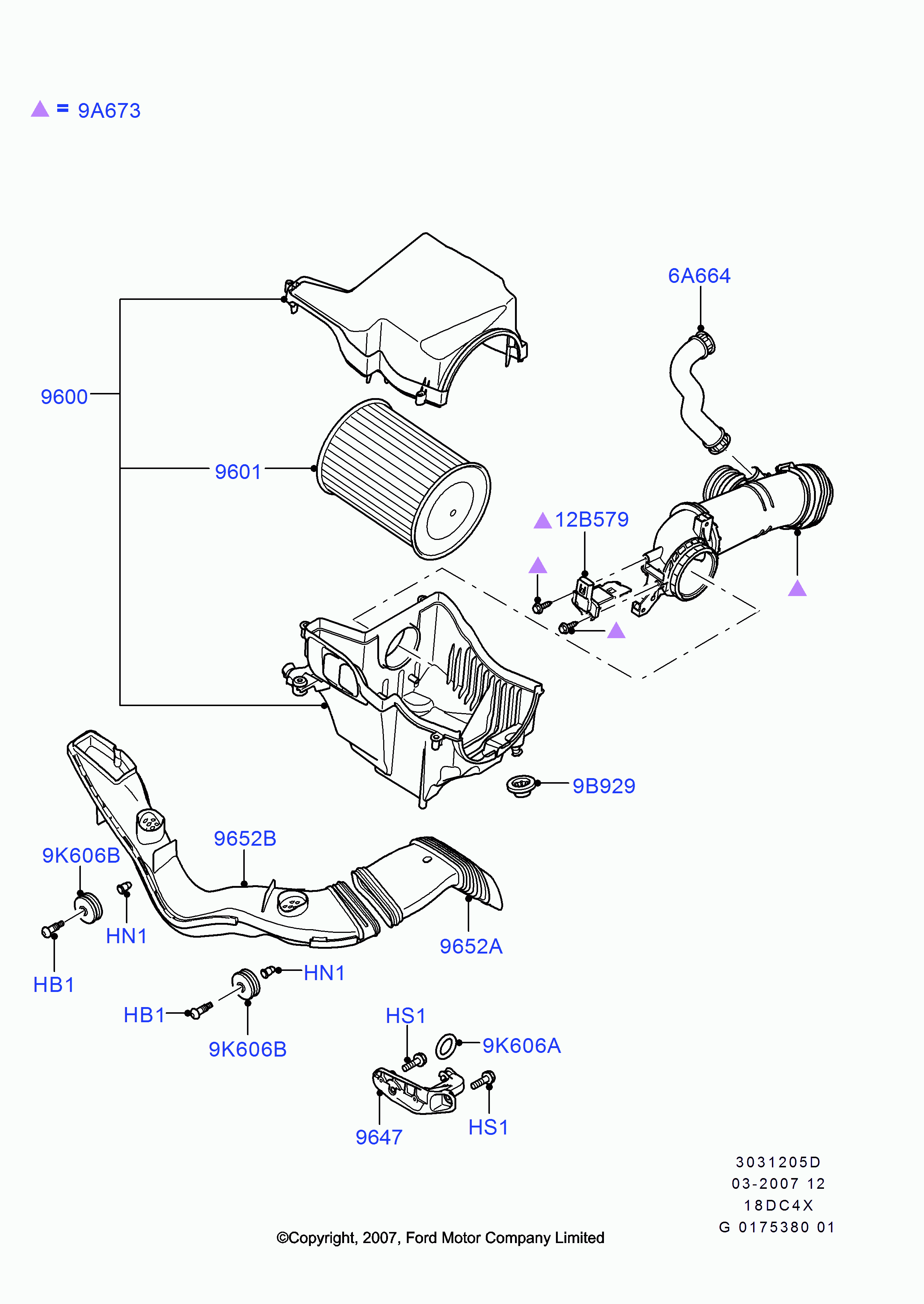 FORD 1915027 - Воздушный фильтр parts5.com