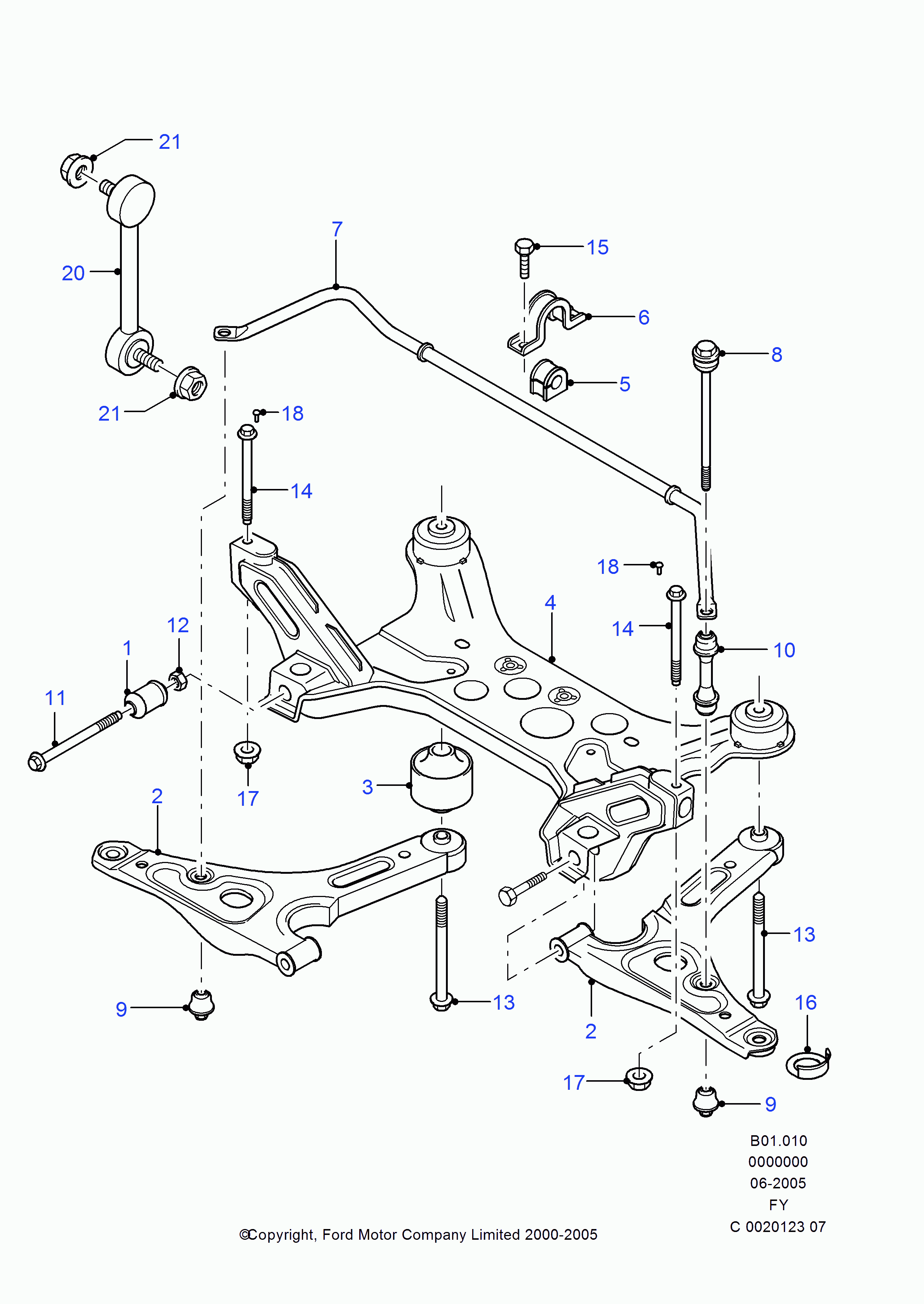 FORD 1 495 717 - Сайлентблок, рычаг подвески колеса parts5.com