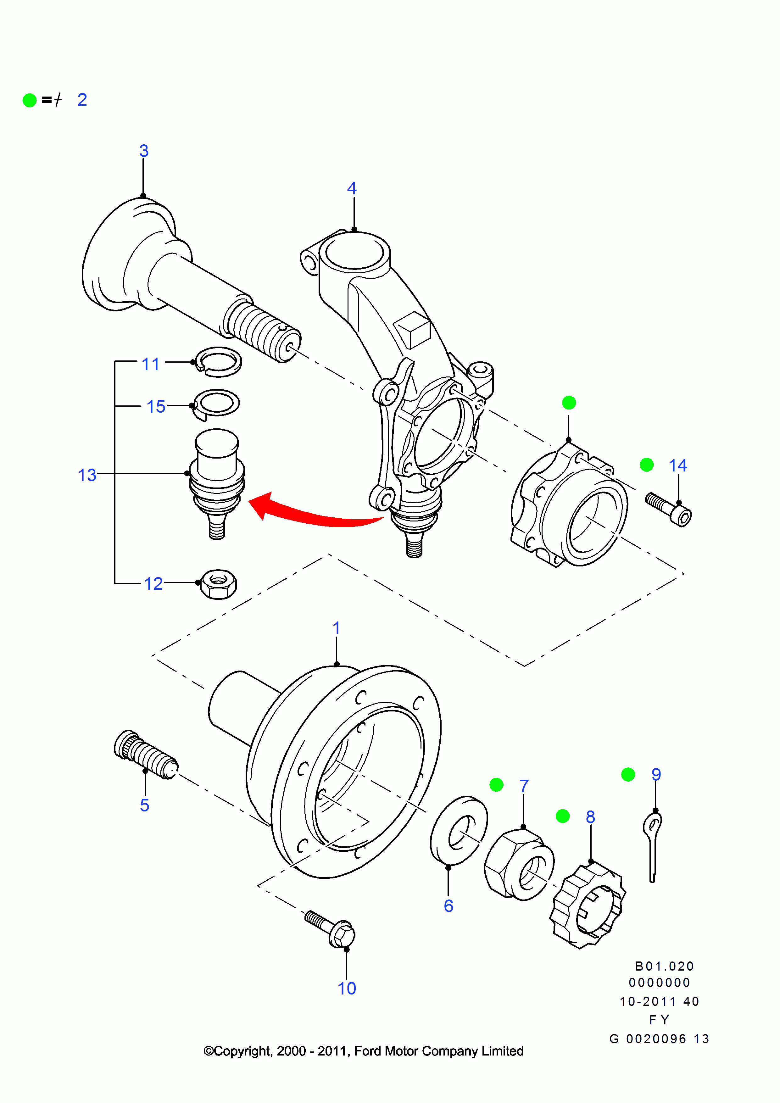 FORD 1370423 - Комплект подшипника ступицы колеса parts5.com