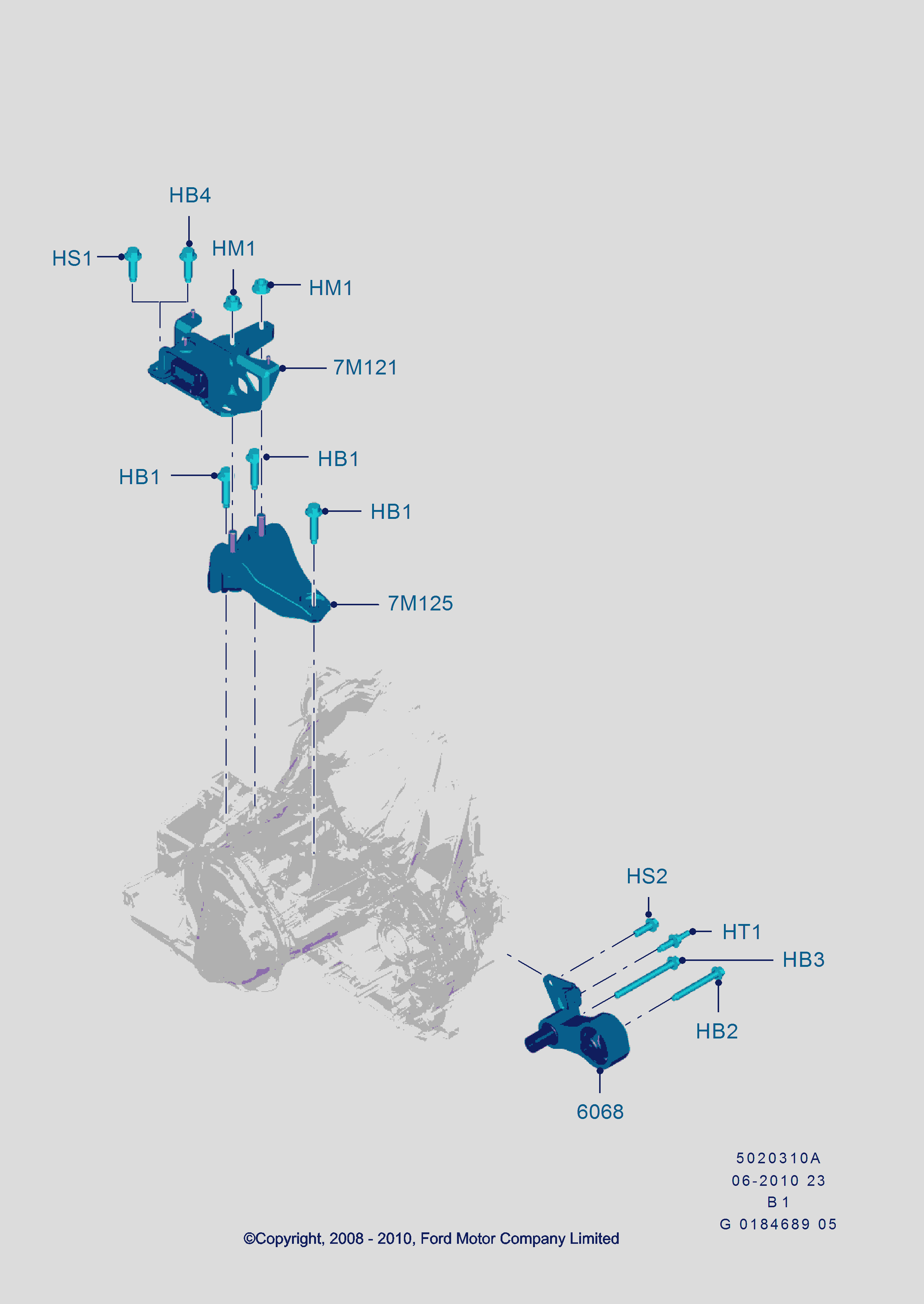 FORD 1688784 - Монтажный комплект, рычаг подвески колеса parts5.com