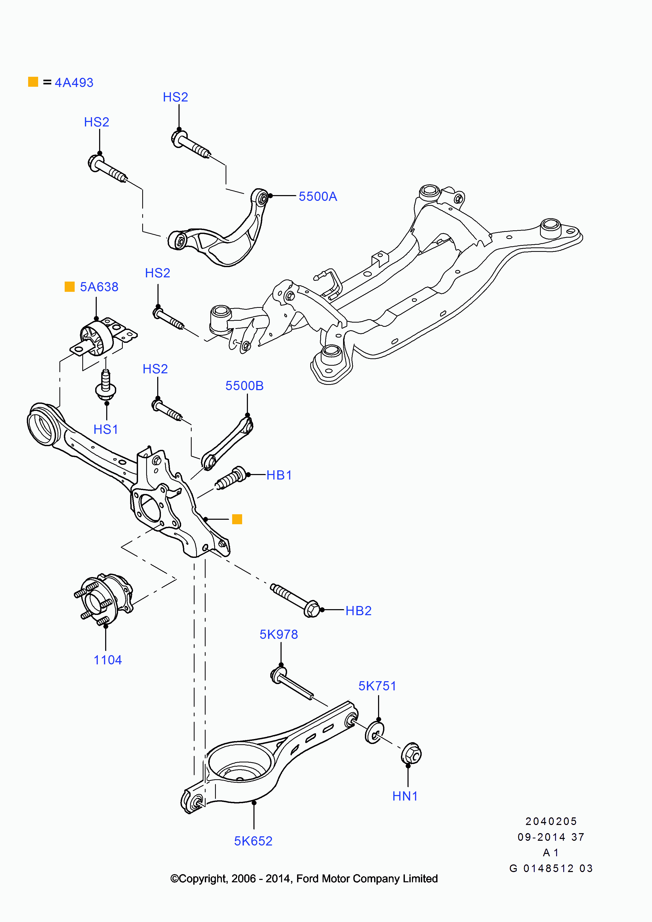 FORD 1387629 - Сайлентблок, рычаг подвески колеса parts5.com