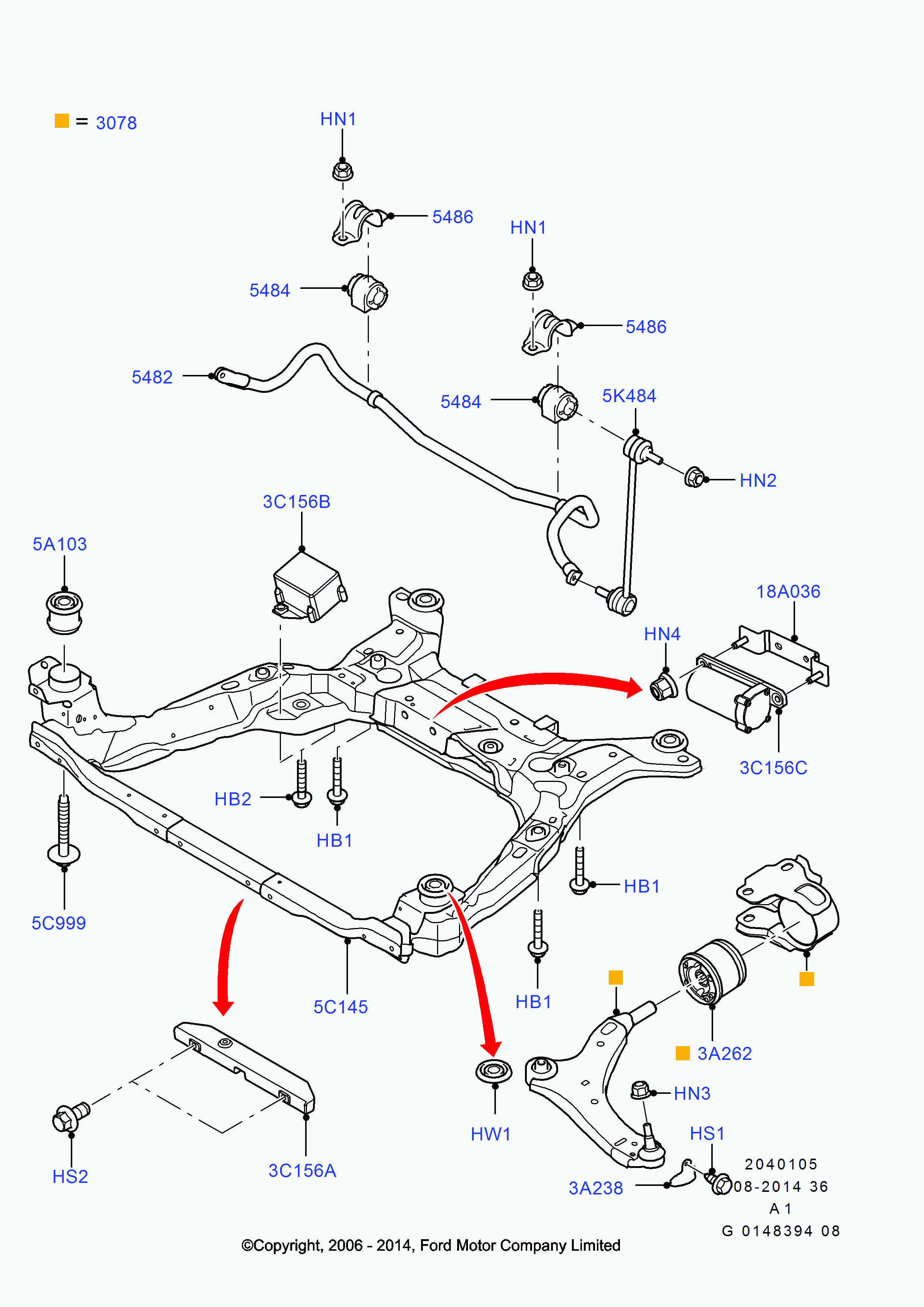 FORD 1 590 989 - Втулка, стабилизатор parts5.com