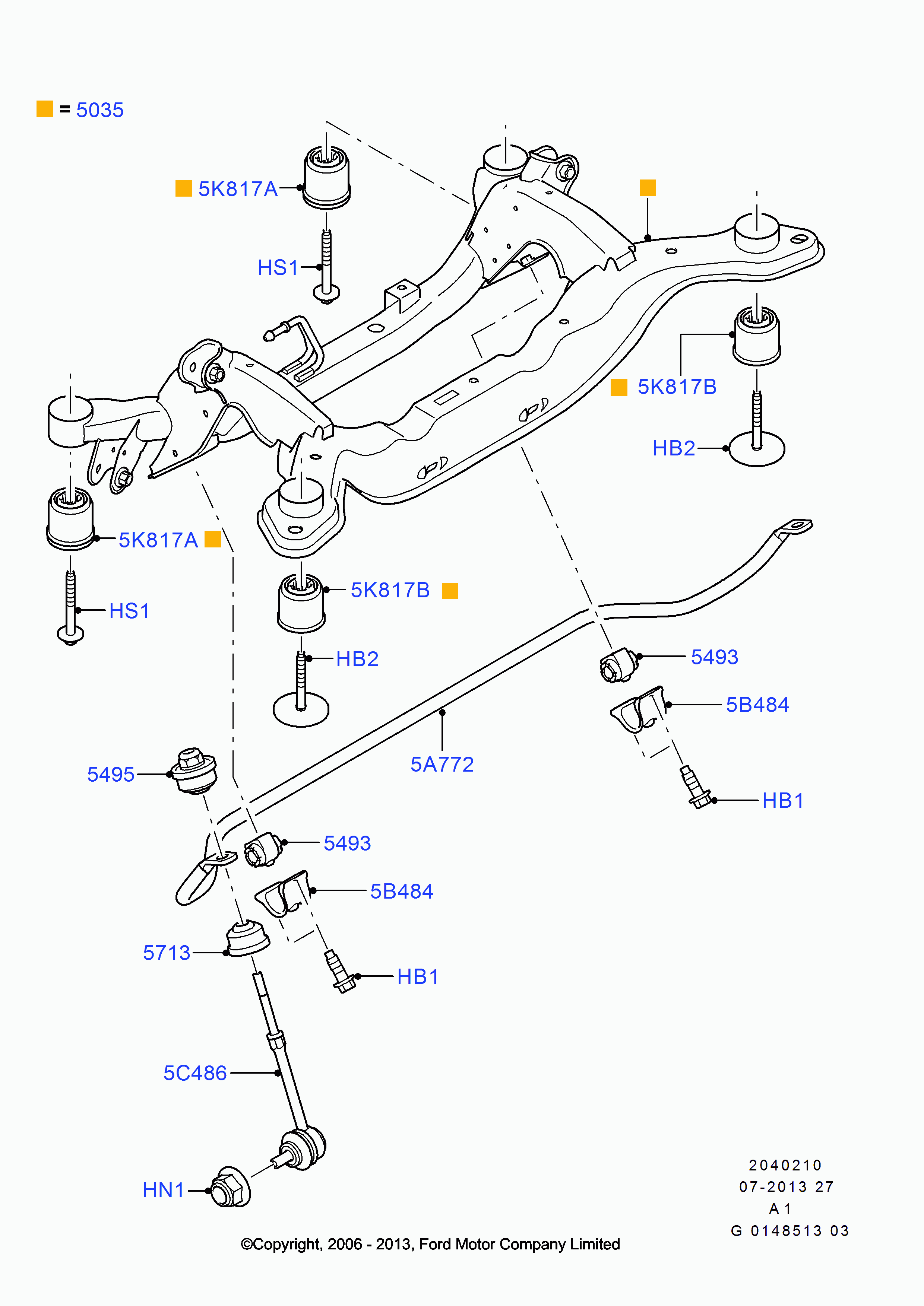 FORD 1425853 - Тяга / стойка, стабилизатор parts5.com