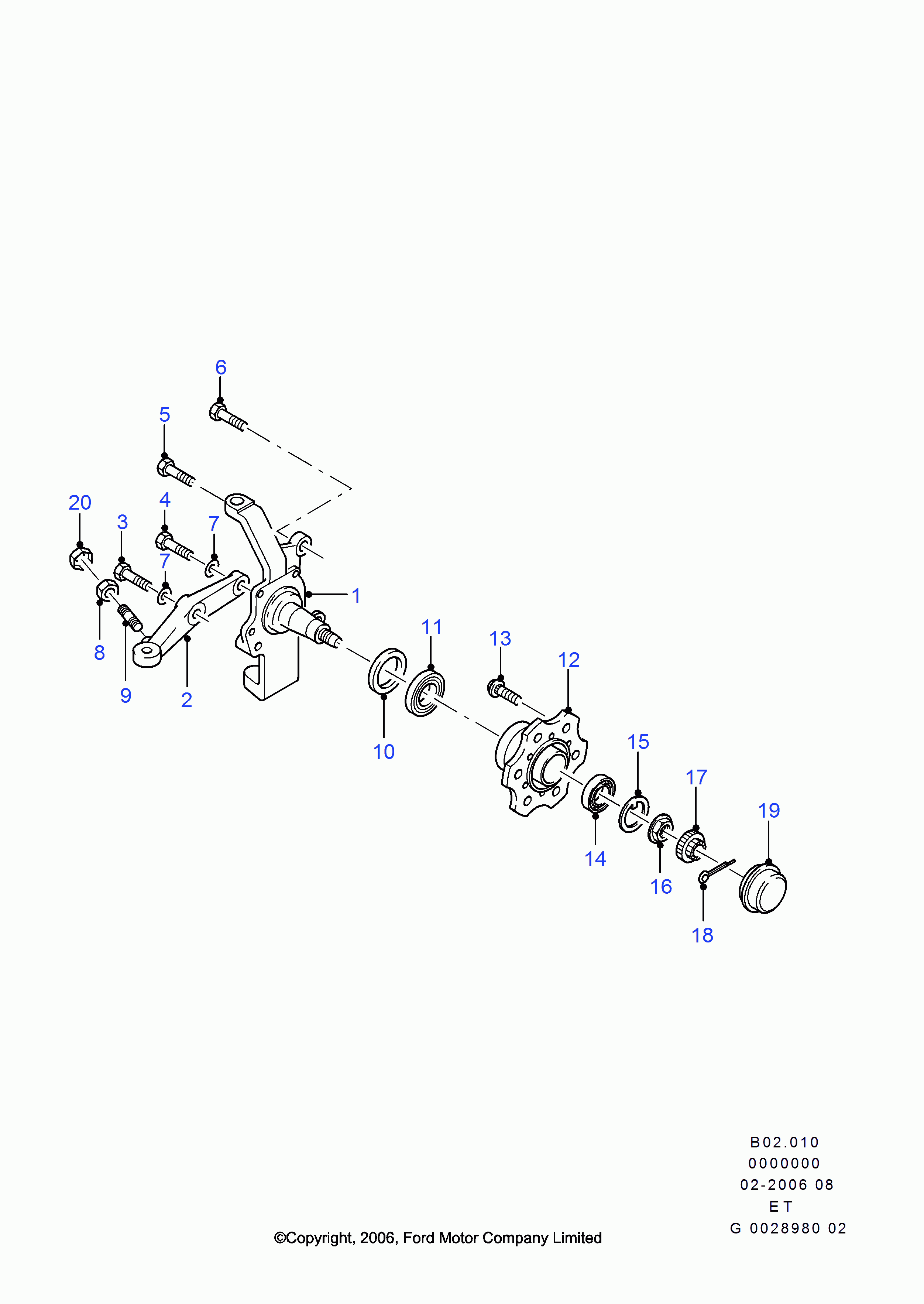 FORD 3 666 951 - Комплект подшипника ступицы колеса parts5.com