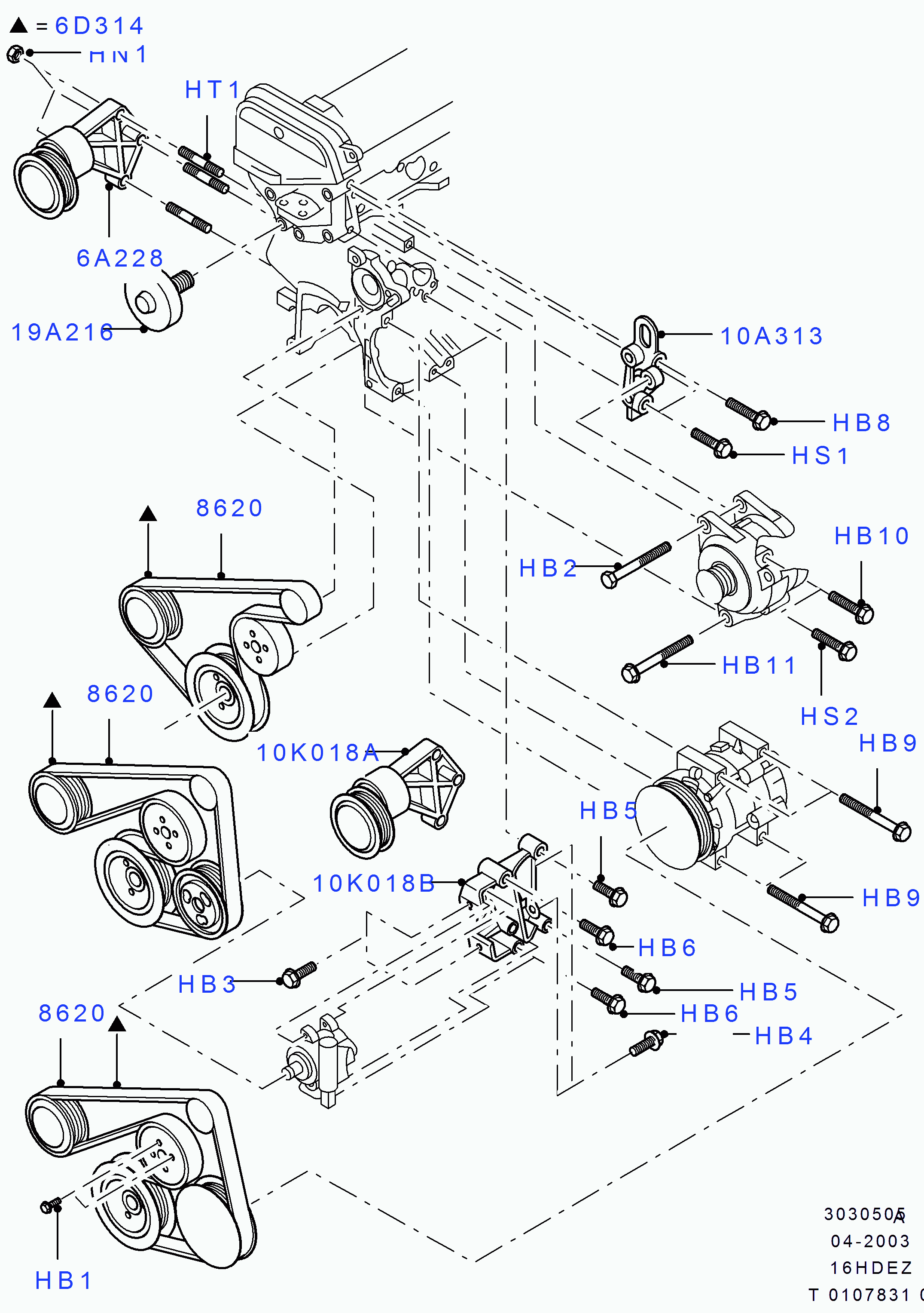 FORD 1072317 - Поликлиновой ремень parts5.com