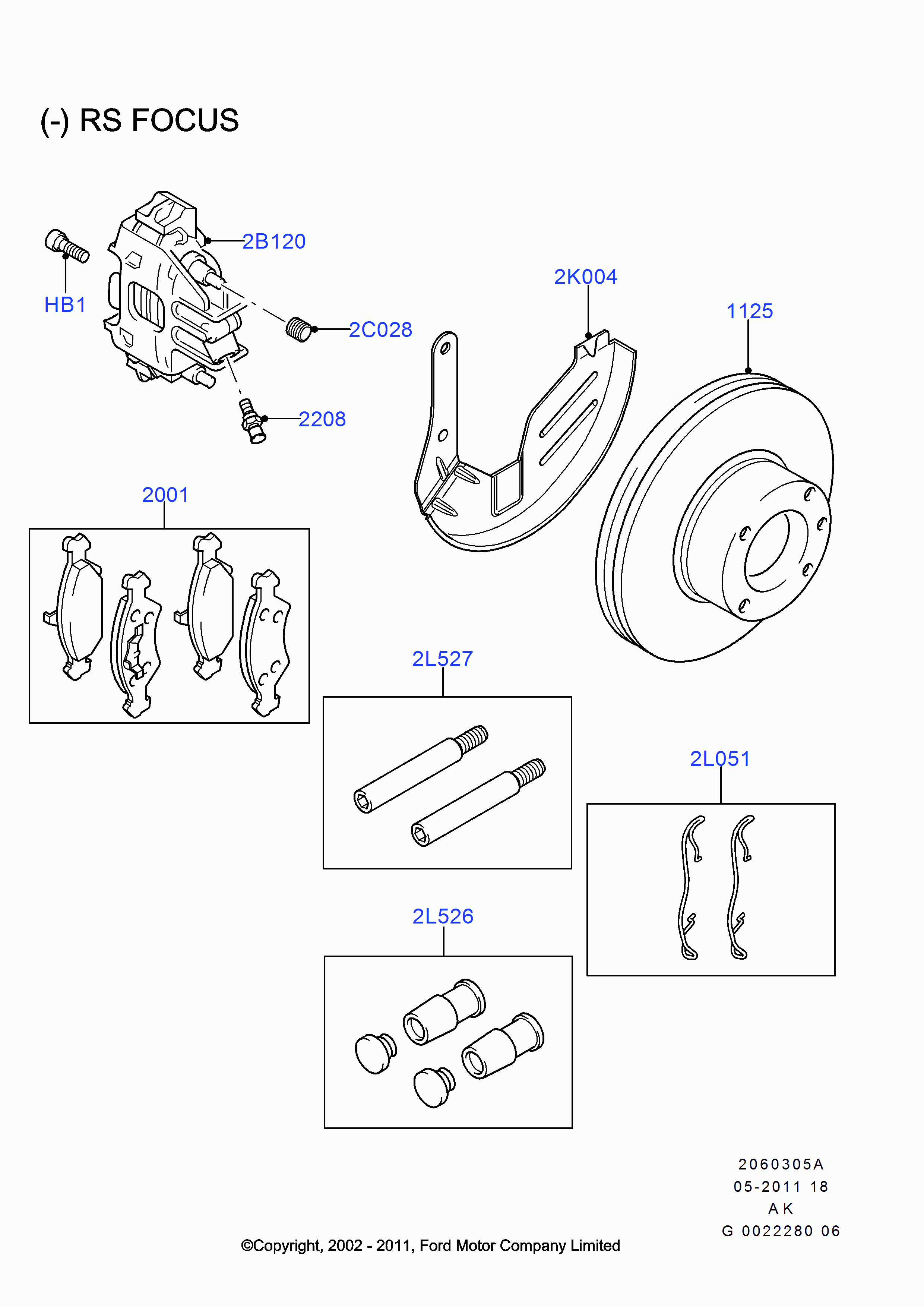 FORD 1763301 - Тормозные колодки, дисковые, комплект parts5.com