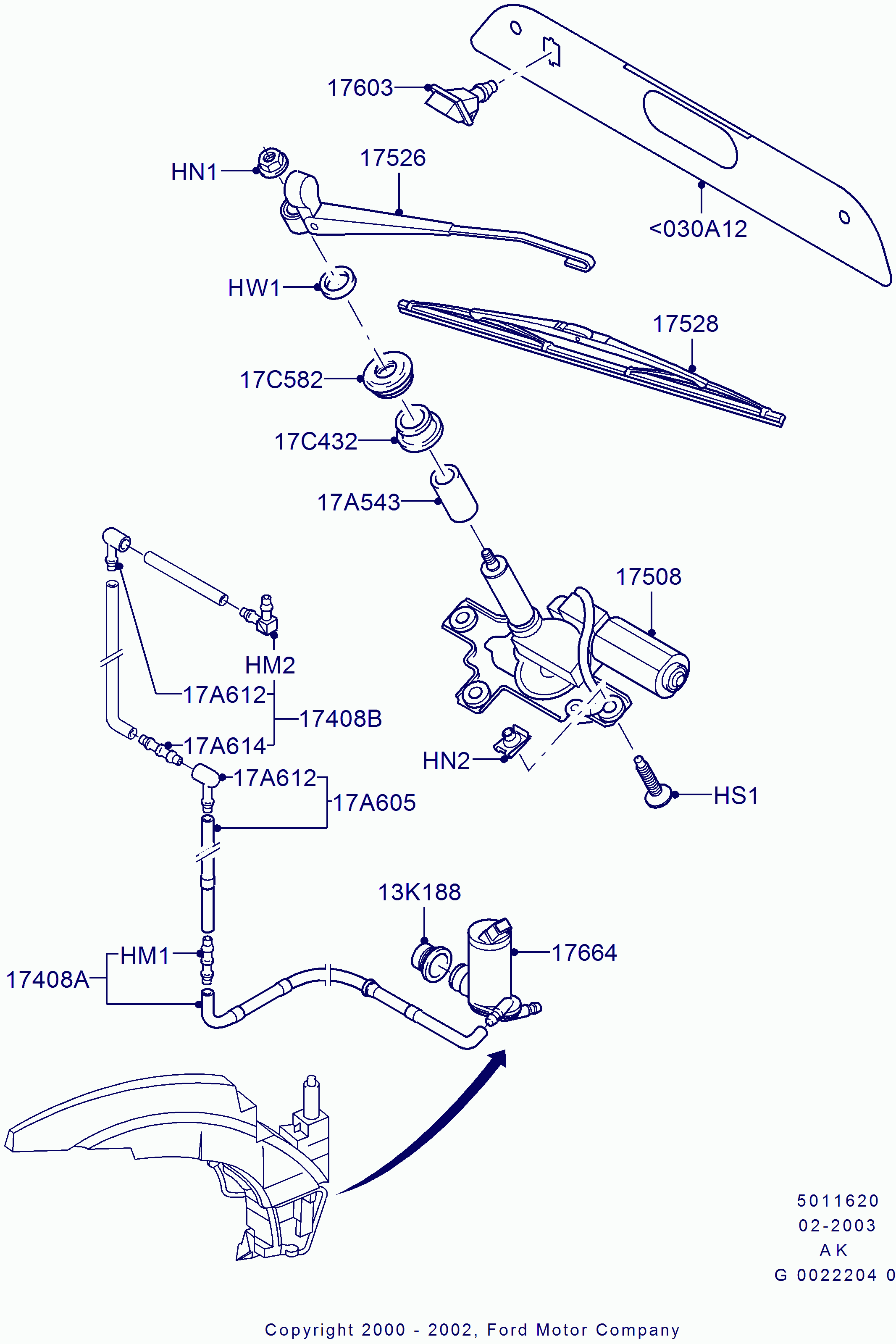 FORD 1332162 - Щетка стеклоочистителя parts5.com