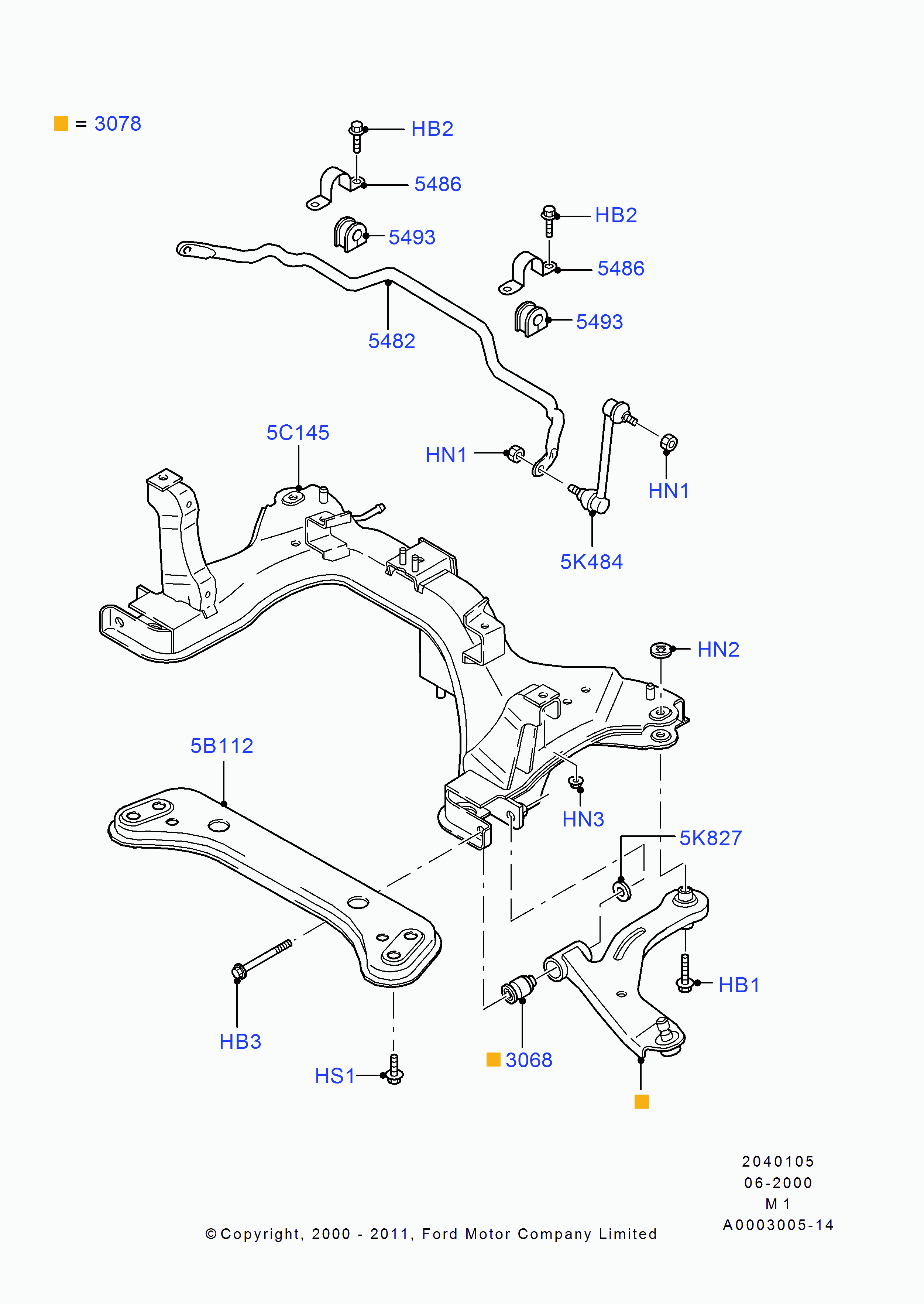 FORD 4903242 - Sleeve, control arm mounting parts5.com