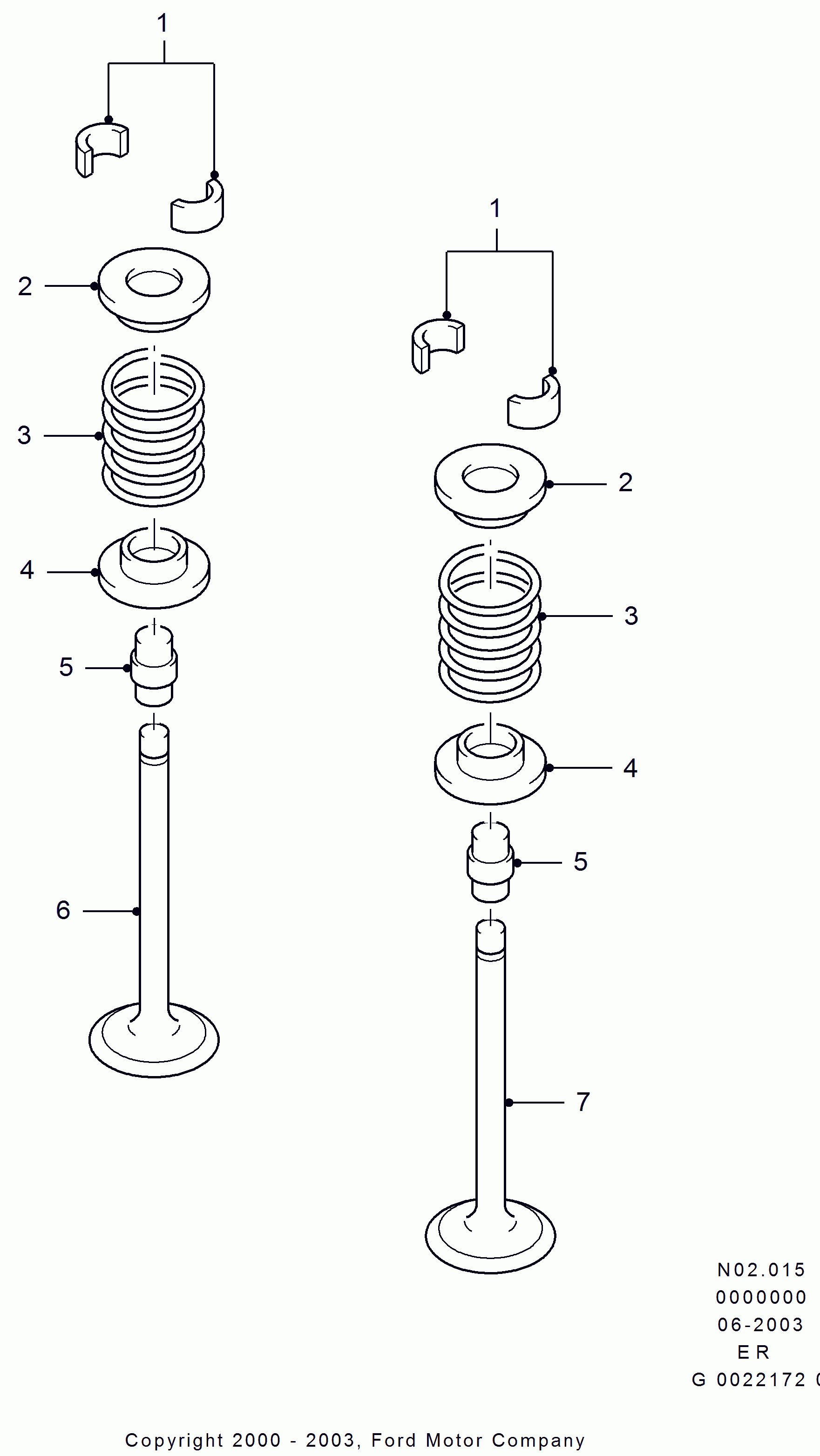 FORD 3596208 - Уплотнительное кольцо, стержень клапана parts5.com