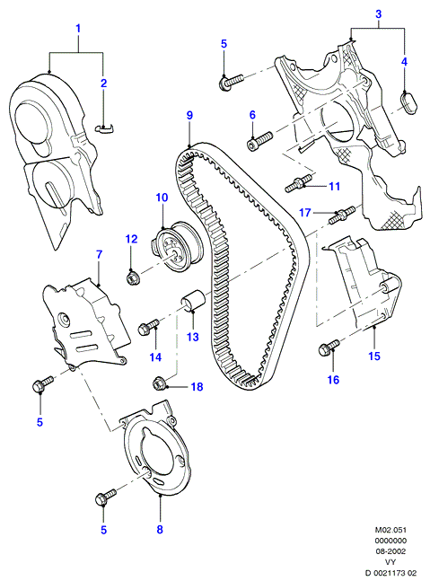 FORD 1 221 491 - Deflection / Guide Pulley, timing belt parts5.com