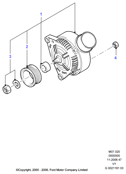 FORD 1 100 711 - Генератор parts5.com