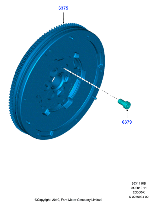 FORD 1827370 - Маховик parts5.com