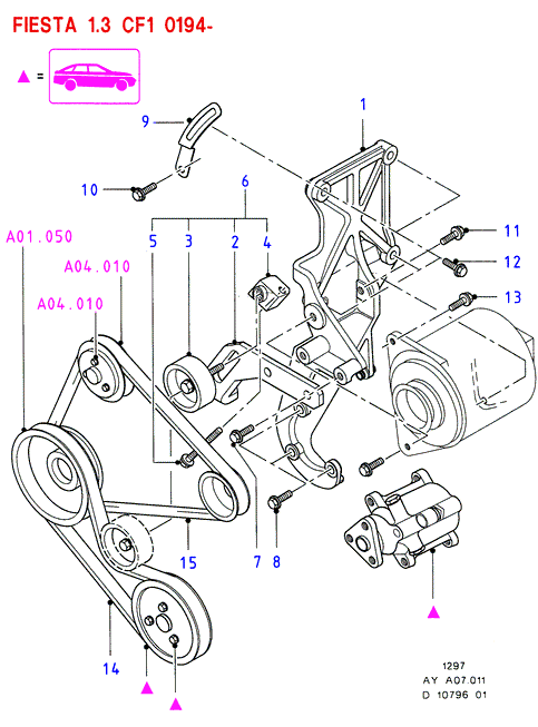 FORD 7040340 - Поликлиновой ремень parts5.com