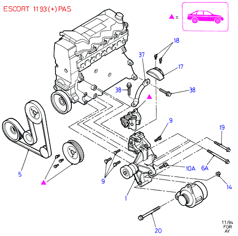 FORD 1015694 - Поликлиновой ремень parts5.com