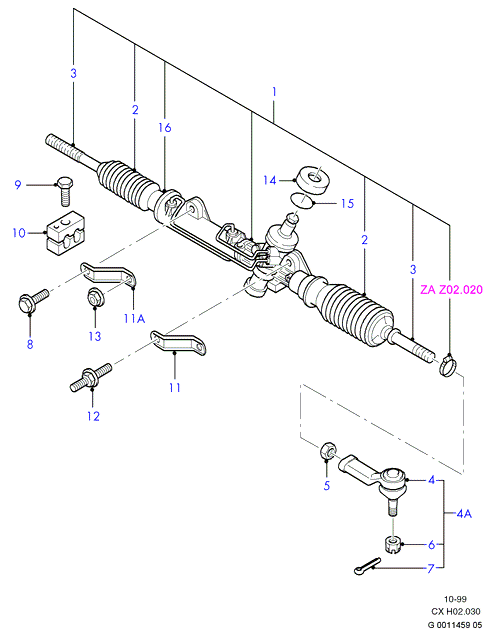 FORD 1034417 - Наконечник рулевой тяги, шарнир parts5.com