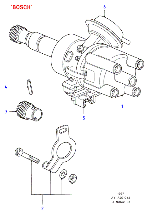 FORD 6 124 108 - Бегунок распределителя зажигани parts5.com