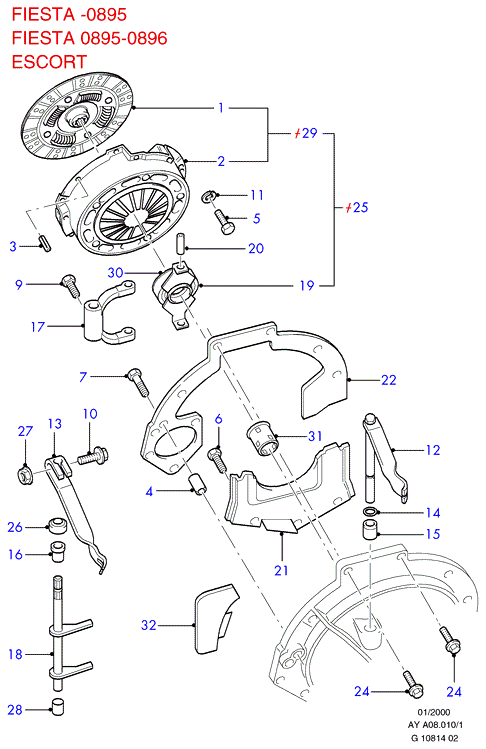 FORD 1 675 713 - Болт, нажимной диск parts5.com