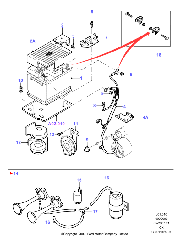 FORD 1 017 774 - Звуковой сигнал parts5.com