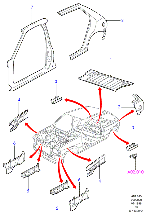 AKRON 1050873 - Repair Panel, Panel - Body Side - Rear, LH parts5.com