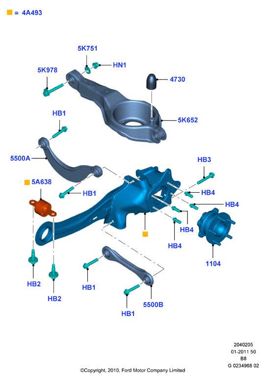 FORD 1752565 - Рычаг подвески колеса parts5.com