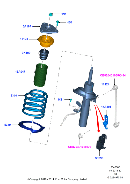 FORD 1508111 - Подшипник качения, опора стойки амортизатора parts5.com