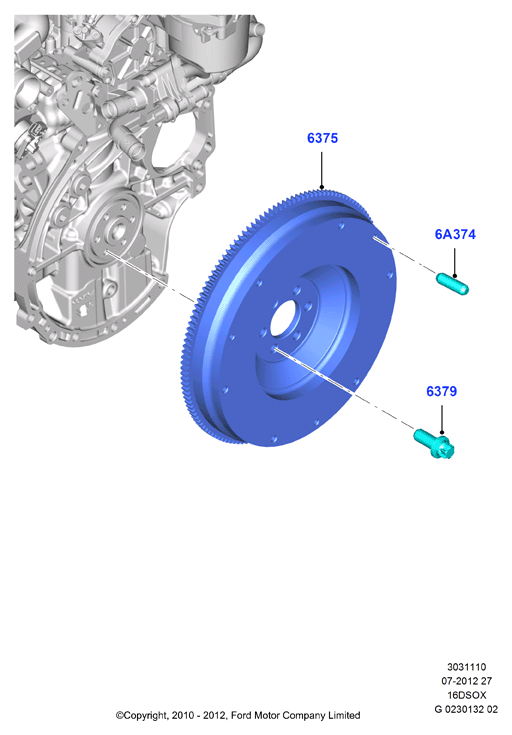 FORD 1731836 - Комплект болтов, маховик parts5.com