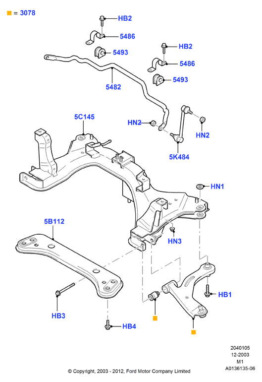 FORD 4974675 - Рычаг подвески колеса parts5.com