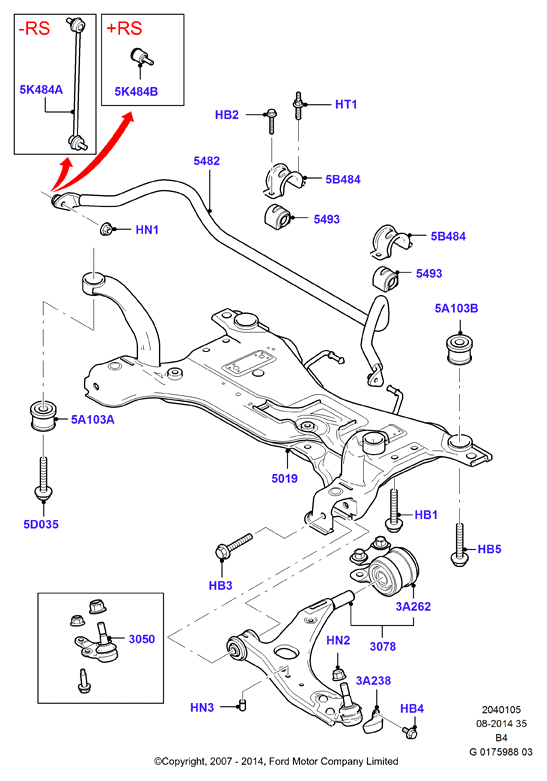 FORD 1851900 - Rod / Strut, stabiliser parts5.com