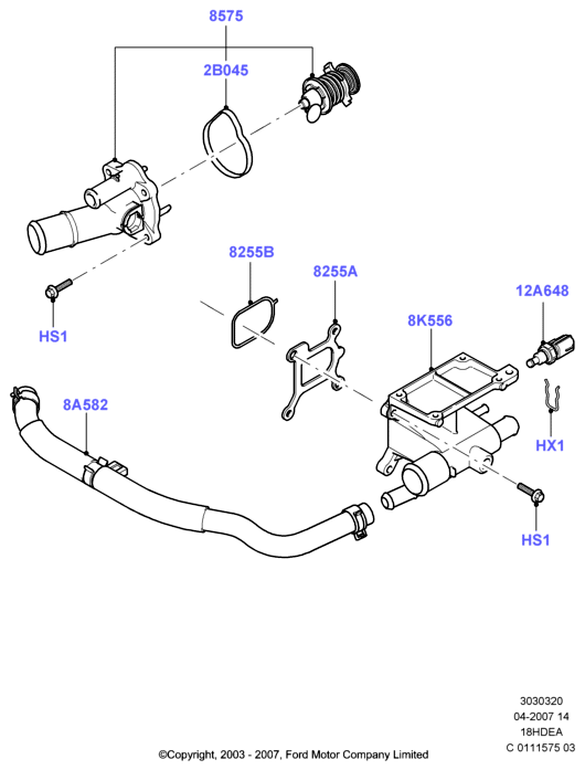 FORD 1 566 316 - Термостат, охлаждающая жидкость parts5.com