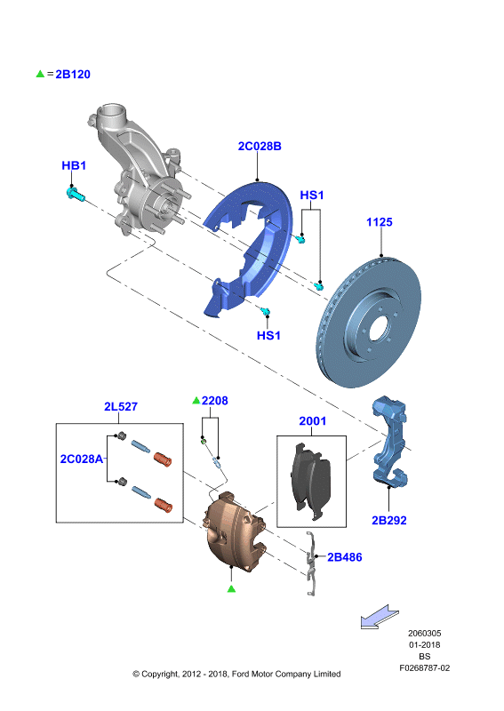 FORD 1 797 211 - Тормозные колодки, дисковые, комплект parts5.com