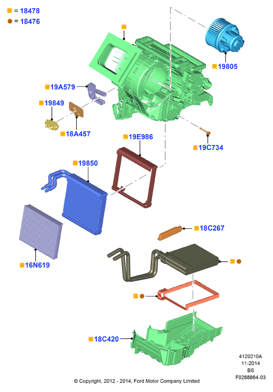 FORD 1709013 - Фильтр воздуха в салоне parts5.com