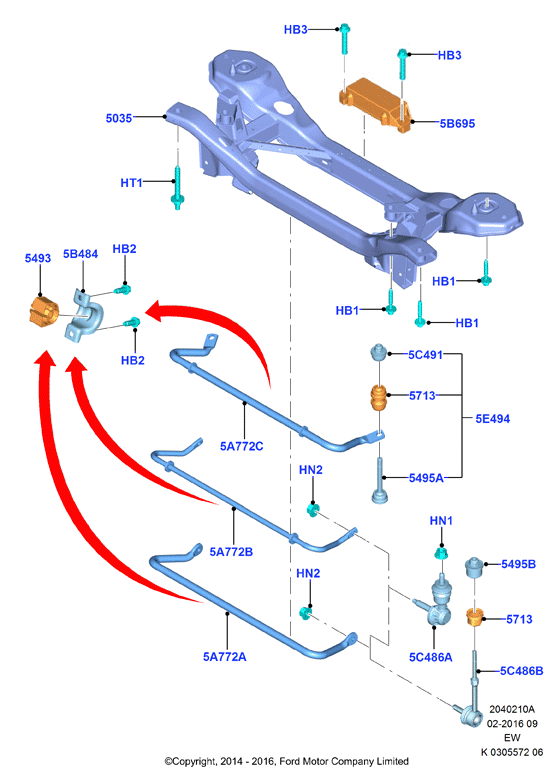 FORD 1856667 - Тяга / стойка, стабилизатор parts5.com