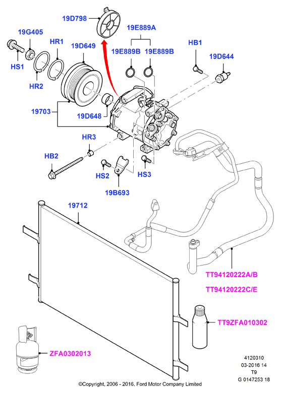 FORD 1 444 893 - Compresor, aire acondicionado parts5.com