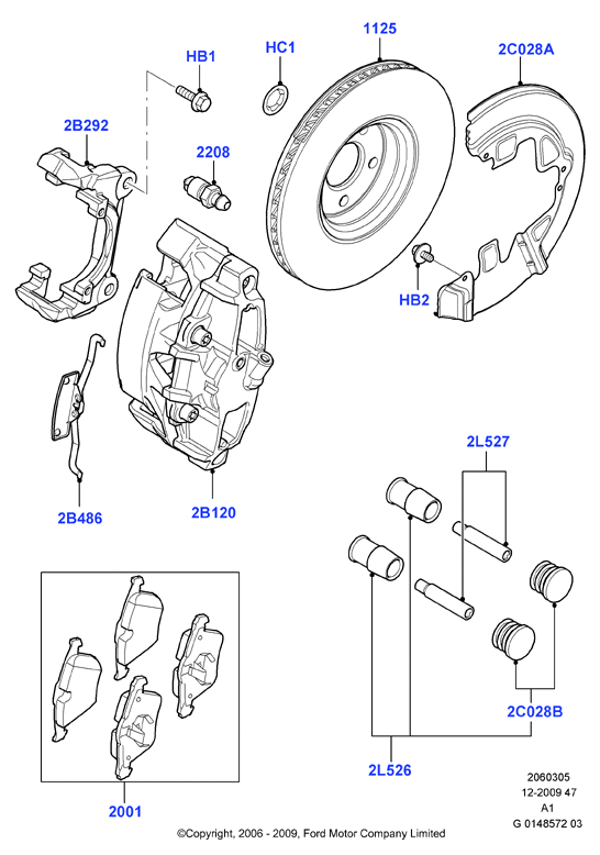 FORD 1432360 - Комплект направляющей гильзы parts5.com