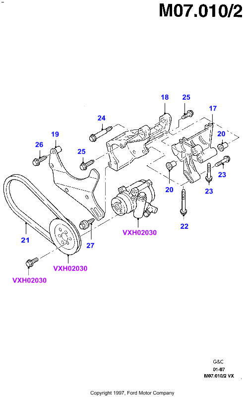 FORD 1039808 - Натяжитель, поликлиновый ремень parts5.com