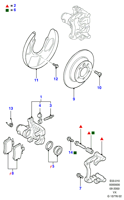 FORD 1002211 - Repair Kit, brake caliper parts5.com