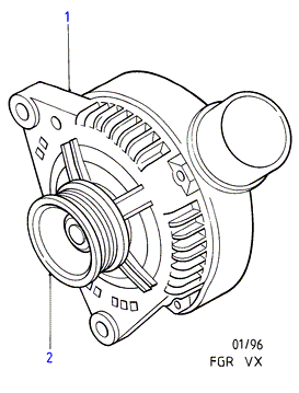 FORD 1 106 734 - Pulley, alternator, freewheel clutch parts5.com