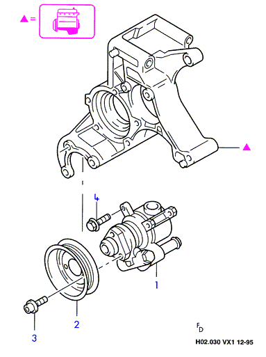 FORD 1045759 - Гидравлический насос, рулевое управление, ГУР parts5.com