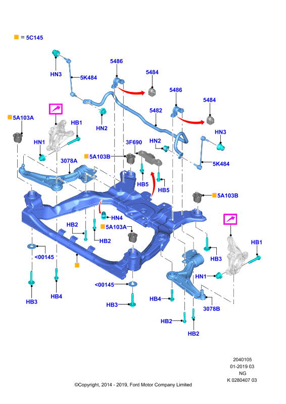 FORD 1 927 131 - Сайлентблок, рычаг подвески колеса parts5.com