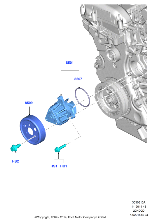 FORD USA 2026506 - Водяной насос parts5.com